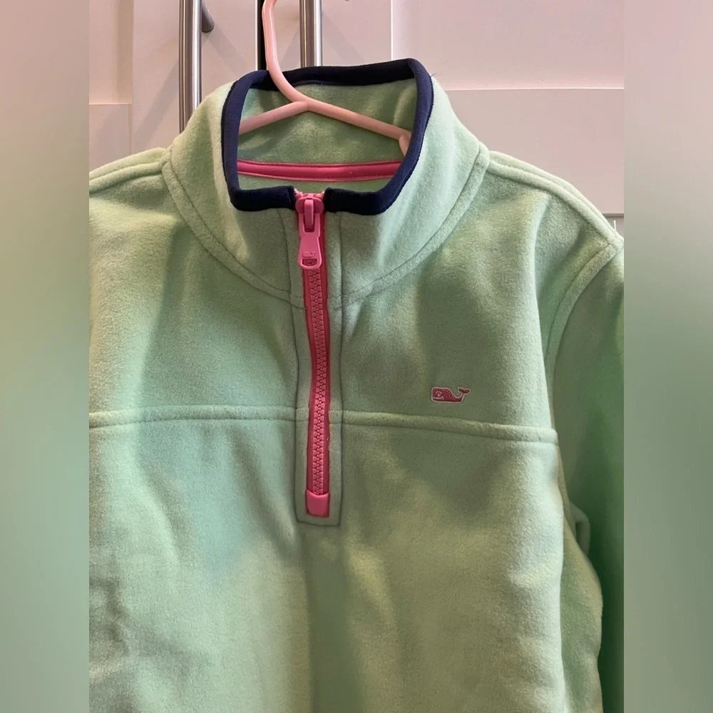 Vineyard Vines Bright Green Quarter Zip Fleece